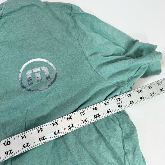 Travis Mathew Tee Shirt Mens Medium Green Logo Spellout Short Sleeve - Picture 6 of 8